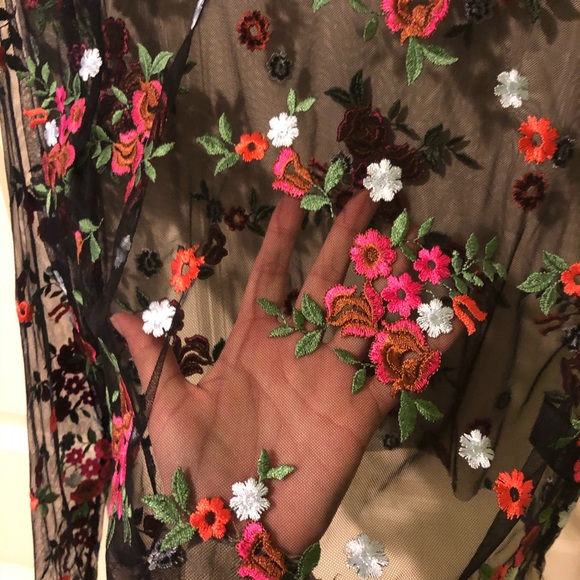 UO Mesh Floral Long Sleeve - Picture 5 of 7